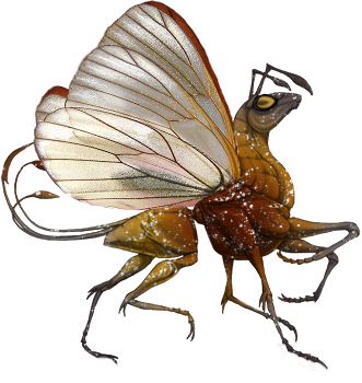 shiny brown butterfly